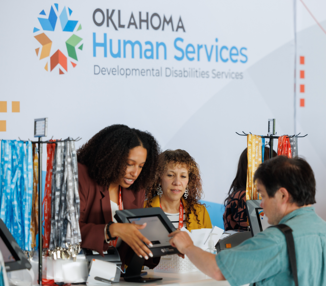 Oklahoma Human Services registration desk