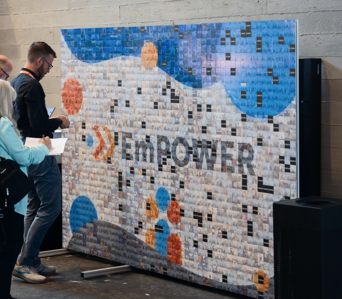 EmPOWER mosaic wall at event