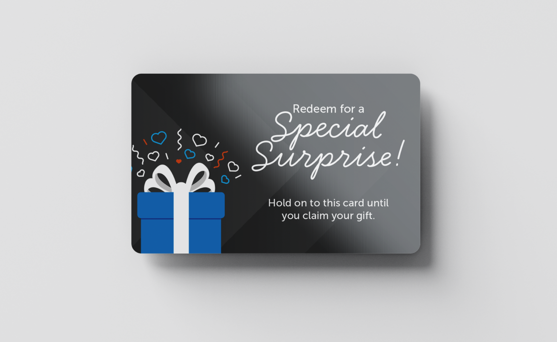 Special surprise gift card
