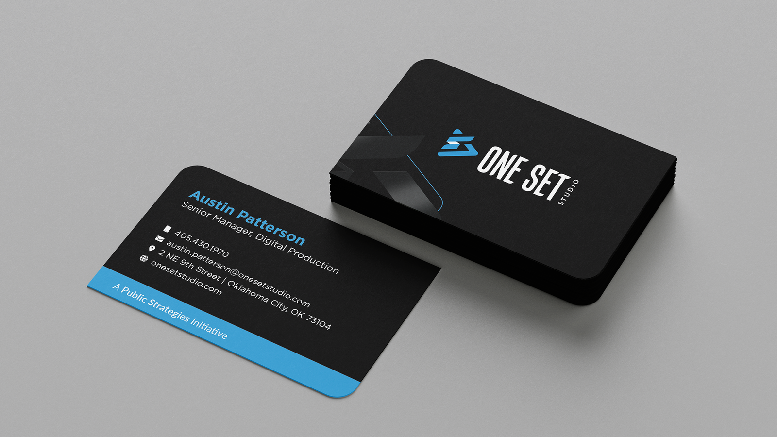 One Set Studio business cards