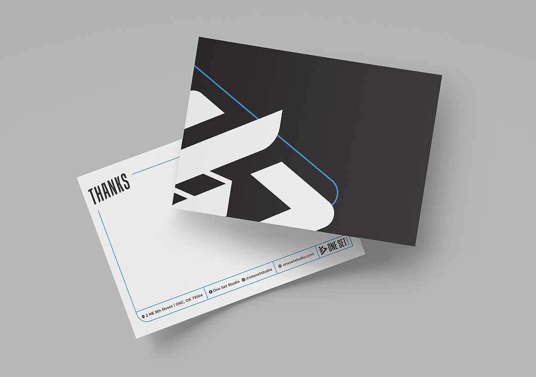 One Set Studio thank you card