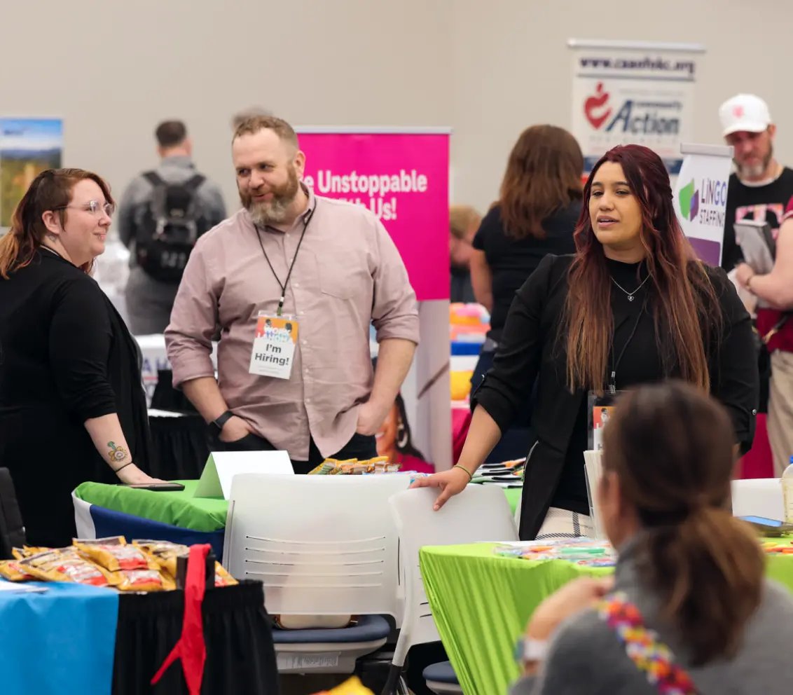 Employers and job seekers at WORKlahoma booths