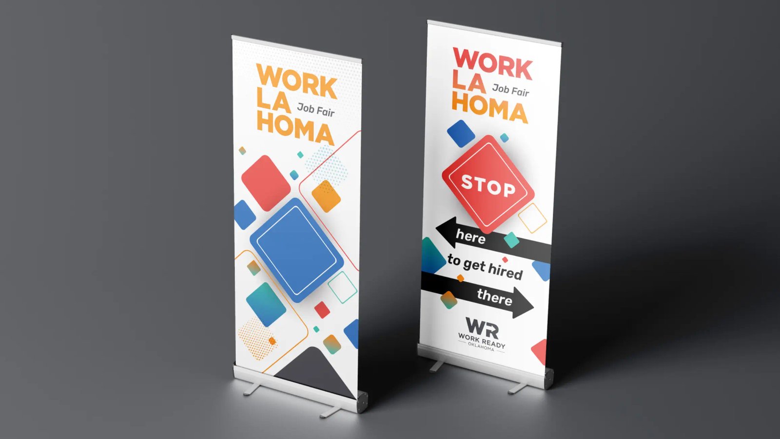 WORKlahoma pull-up banners